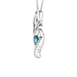 Kette, 925 Silber, Gravur, Geburtsstein