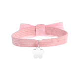 Elastisches Kinderarmband in Rosa mit Blumen-Anhänger