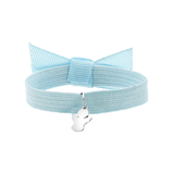 Blauwe kinderrekarmband met hanger engel