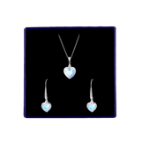 Schmuckset, 925 Silber, Kristall AB