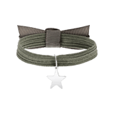 Elastisches Kinderarmband in Grau mit Sternanhänger