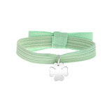 Elastisches Kinderarmband in Grün mit Kleeblatt-Anhänger