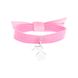 Roze kinderrekarmband met hanger meisje