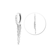Stainless steel helixpiercing kristal+ketting