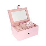 Q&Q Armbanduhr für Mädchen in Schmuckkästchen, rosa