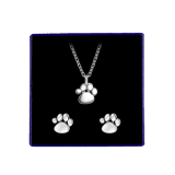 Kinder-Schmuckset, 925 Silber, Hundepfote