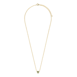 Zilveren goldplated ketting met hanger hart met zirkonia voor dames