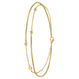 Stainless steel goldplated enkelbandje ster met kristal voor dames