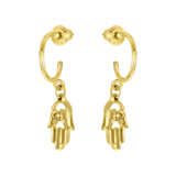 Goldfarbene Bijoux-Ohrringe im Set, mit Ohrklemmen
