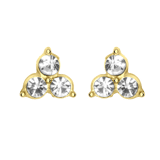 Goldfarbene Bijoux-Ohrringe im Set, mit Ohrklemmen