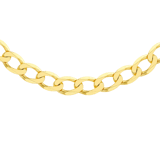 9 karaat ketting met diamond cut gourmet schakel 7mm voor heren