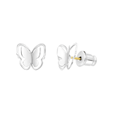Bijoux zilverkleurige oorbellen set vlinders voor dames