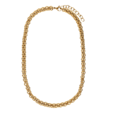 Halskette, Edelstahl, vergoldet (750 Gold), Anaulle