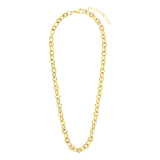 Halskette, Edelstahl, vergoldet (750 Gold), Ines
