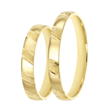 9K gele heren trouwring Aylin 3mm TW 301