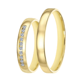 9K gele dames trouwring 3mm Alena TW 302