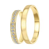 Trauring für Damen, 585 Gelbgold, 3 mm, Dunya TW 303