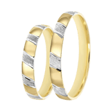 9K bicolor dames trouwring 3mm Layla TW 309