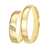 Trauring für Damen, 375 Gelbgold, 4 mm, Mayra TW 452