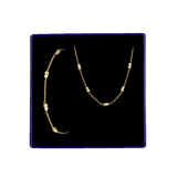 Zilveren goldplated sieradenset voor dames met parel