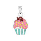 Bijoux zilverkleurige kinderketting met hanger