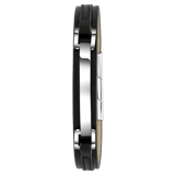 Herrenarmband, Edelstahl, Leder, Plättchen
