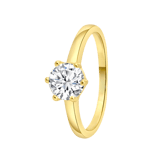 Zilveren goldplated dubbele ring met zirkonia