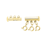 Stalen goldplated multistuk voor 3 kettingen