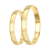 Trauring für Damen, 375 Gelbgold, 3 mm, Dunya TW 303