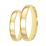9K gele dames trouwring 4mm Mayra TW 452