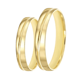 Trauring für Damen, 585 Gelbgold, 4 mm, Sterre TW 457