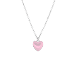 Silberfarbene Bijoux-Halskette mit Yin und Yang Herz