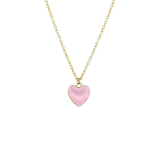 Goldfarbene Bijoux-Halskette mit Yin und Yang Herz