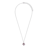 Halskette aus Edelstahl mit Amethyst-Anhänger