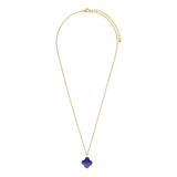 Halskette aus vergoldetem Edelstahl mit Lapis-Lazuli-Anhänger