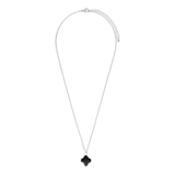 Stainless steel ketting met zwarte agaat