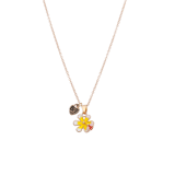Goldfarbenes Bijoux-bff-Set mit Blumen