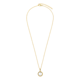Vergoldetes Edelstahlcollier mit Perlmutt