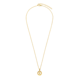 Vergoldete Edelstahlhalskette mit Buchstabe - K