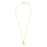 Stainless steel goldplated ketting met letterhanger I voor dames