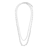 Myla gerecycled stainless steel dubbele ketting voor dames