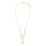 Myla gerecycled stainless steel goldplated ketting met munt en ster voor dames