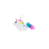 Bijoux Schlüsselanhänger mit flauschigem, weißem Einhorn