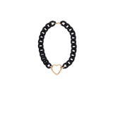 Stainless steel goldplated ketting met hanger hart voor dames