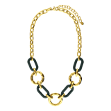 Stainless steel goldplated ketting met hanger voor dames