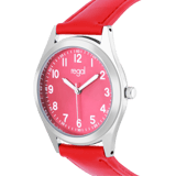 Regal Dames Horloge rood PU leer Analoog