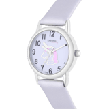 Little Miss Lovely Unicorn Armbanduhr mit silberfarbenem PU-Armband