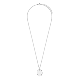 Gerecycled stainless steel ketting met munt hanger voor dames