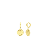 Guess stainless steel goldplated oorringen met hanger met kristal voor dames