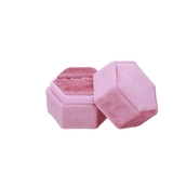 Vintage doosje roze hexagon
